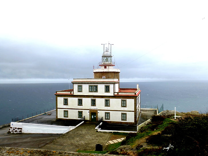 Galicia, Finisterre, világítótorony, tenger, Costa, tengerpart, természet
