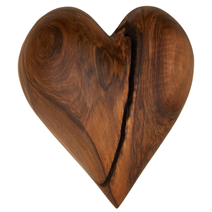 hjärtat, trä hjärta, Kärlek, trä, naturen, Wooden skatt