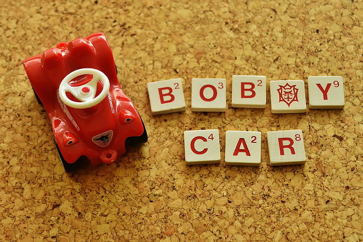 Bobby-car, jouets, enfants, rouge, voiture jouet, jouets pour enfants, CULT