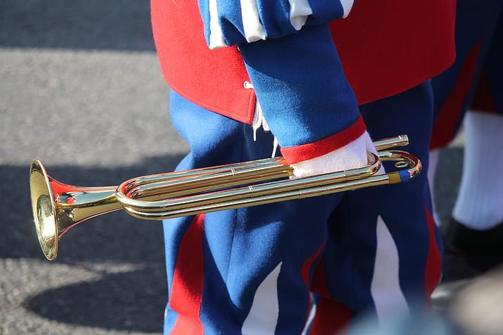 trumpet, wind instrument, instrument, musical instrument, brass band, brass, music