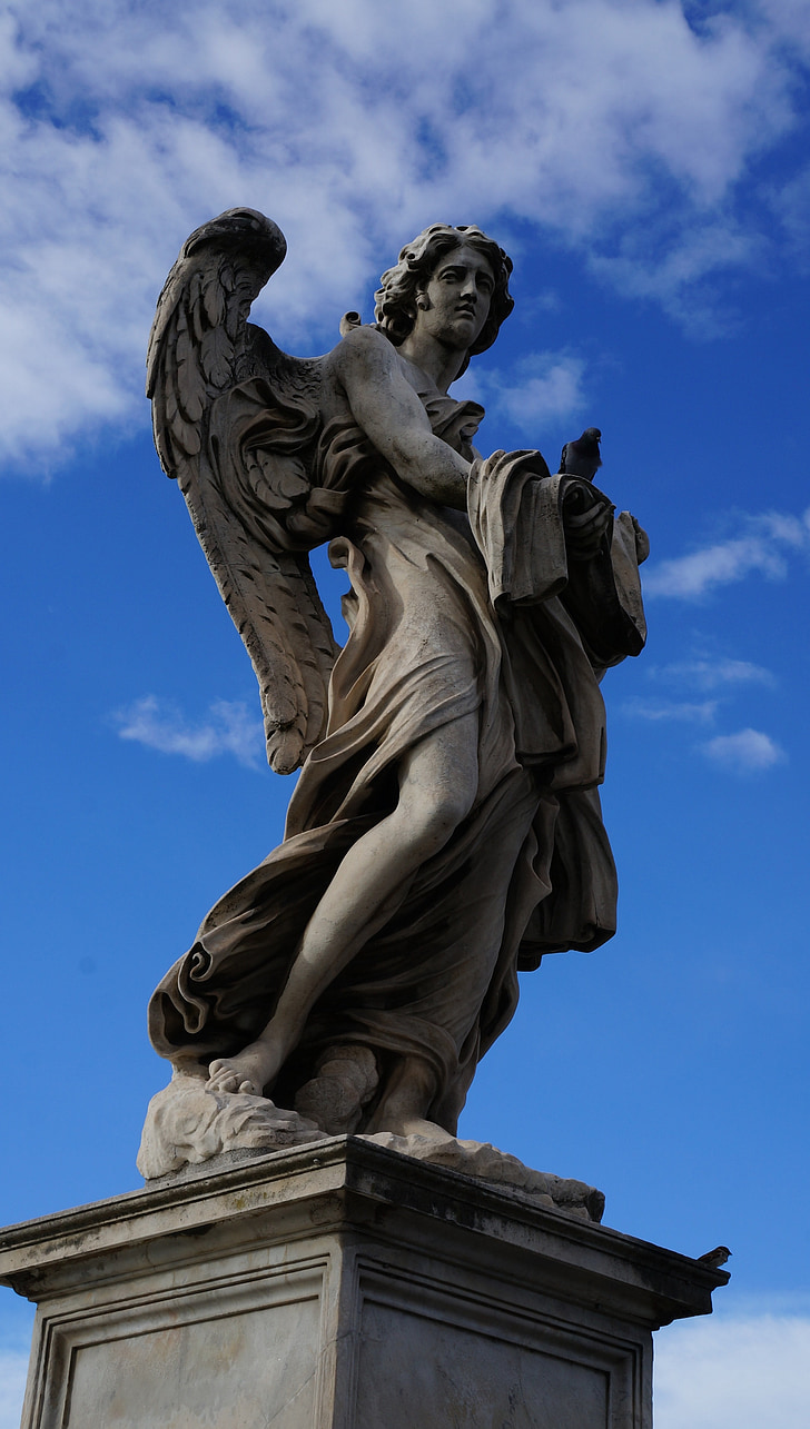 angel, rome, italy, sculpture, statue, monument, famous Place