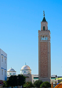Архитектура, Минарет, купол, Мечеть, Тунис, Тунис, Ла-Марса