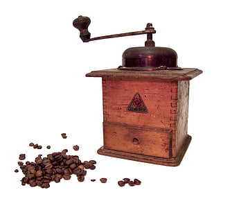 coffee grinder, coffee, grinder, wooden, kitchen, old coffee grinder
