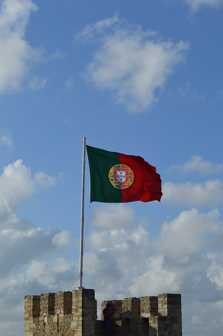 vėliava, Portugalija, pilis, bokštas