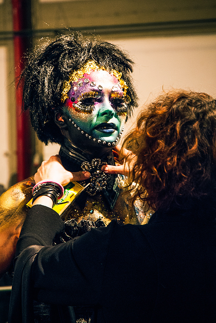 expocosmética, young, presentation, model, face painting
