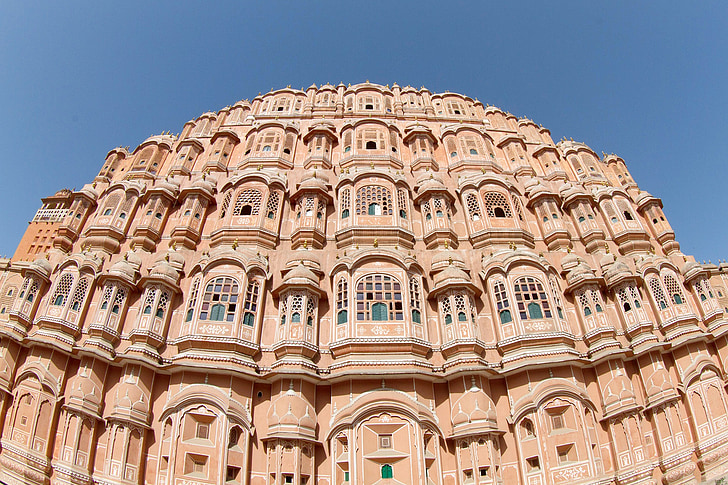 Inde, Palais des vents, Jaipur, bâtiment, lieux d’intérêt, architecture, façade