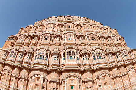 India, palasset av vind, Jaipur, bygge, steder av interesse, arkitektur, fasade