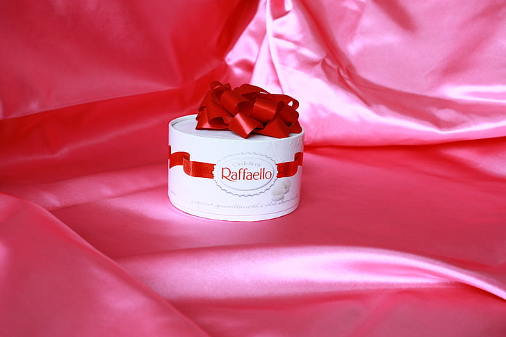 bomboane, cadou, Raffaello, drăguţ, roz