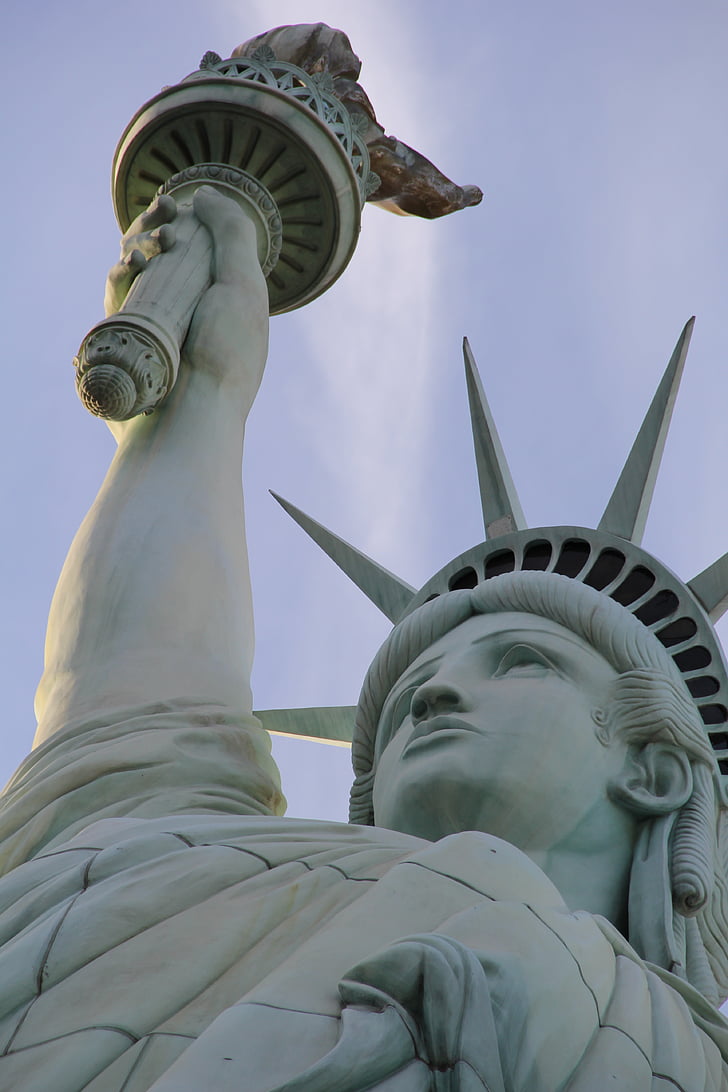 Figura, Lady liberty, punto di riferimento, Monumento, scultura, cielo, Statua
