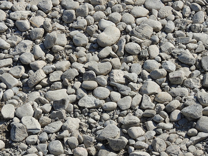 pierres, Pebble, grossier, nature, Banque, lit de gravier, gravier blanc