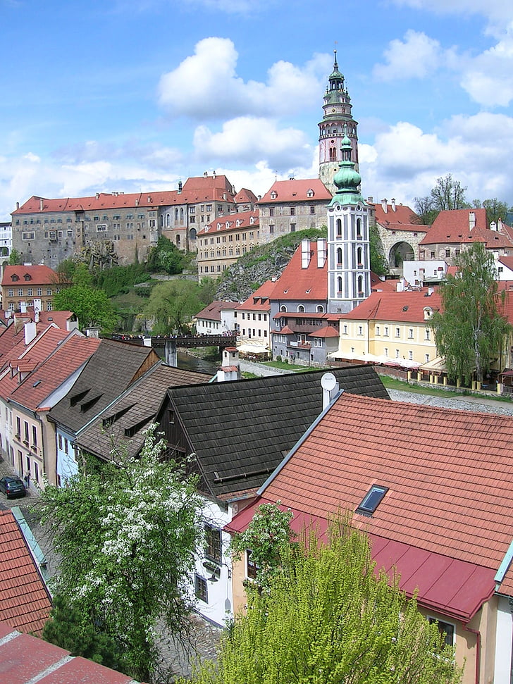 Cesky, Krumlov, República Checa, ciudad, edificio, punto de referencia, histórico