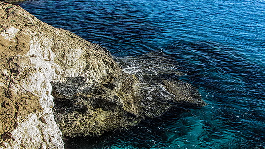 Cyprus, Ayia napa, Rock, Cliff, more, Príroda, skalnaté pobrežie