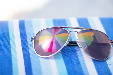 pláž, dovolená, bazén, léto, sluneční brýle, slunečník, svátek