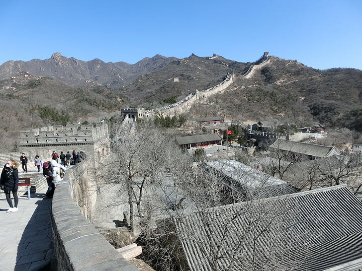 จีน, จีน, กำแพง, เอเชีย, เส้นขอบ, สถาปัตยกรรม, กำแพงป้องกัน