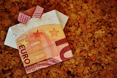 Posljednji košulja, dolara, 10 eura, presavijeni, poklon, novac, valuta