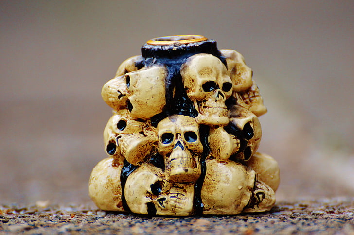 lebka so skríženými kosťami, strašidelný, Halloween, lebka, kosti lebky, divný, Scary