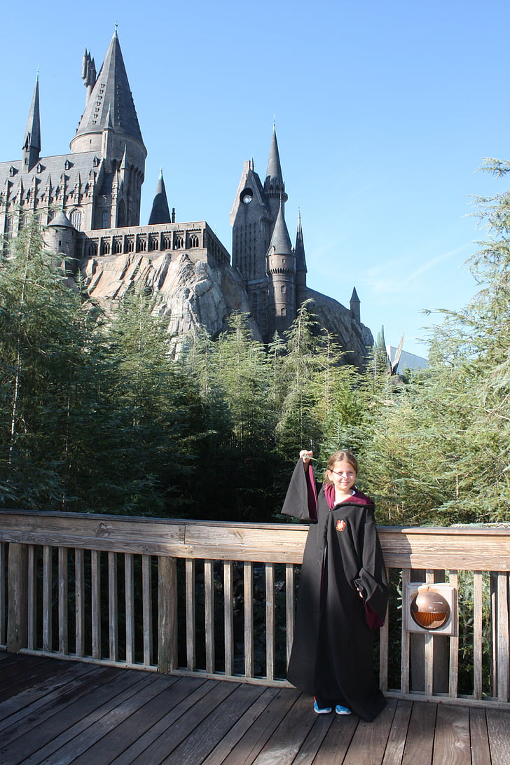 Hogwarts, Harry potter, universal, Parcul, costum, fată, Baby