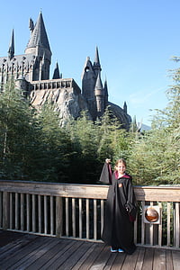 Hogwarts, Harry potter, universale, Parco, costume, ragazza, bambino