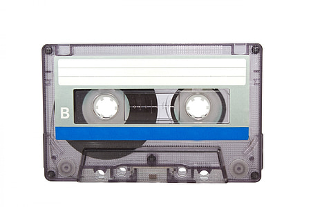 cassette tape, plastic, tape, audio, recording, isolate, cassette