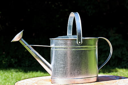 watering can, sprinkler, vessel, casting, shower, zinc plated, metal