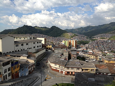město, Manizales, Kolumbie, jih, Amerika, Architektura, Panoráma města