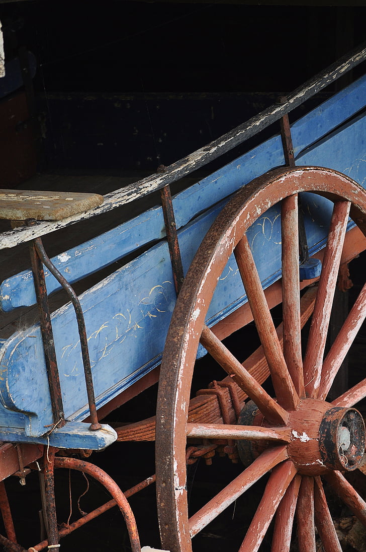 stary, rustykalne, wagon, koła, Spok, szprychy, stary wagon wheel