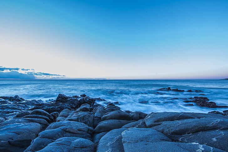 Dawn, plajă, guilche, Nerja, Malaga, Costa del sol, Spania