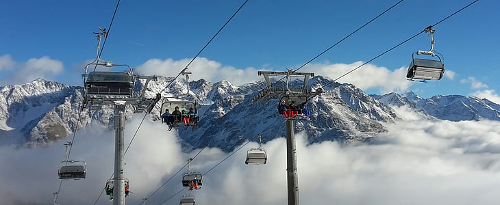 Alpu, slēpošanas apgabalā, pacēlāji, dotos slēpot, slēpošanas sporta, sporta atpūtas, Ziemas sporta veidi
