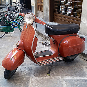 Vespa, Itālija, motorolleris, vīnogu novākšanas, Itāliešu, transportlīdzekļa