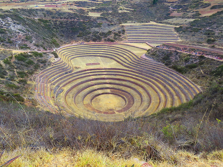 landskap, jordbruk, terrasser, Peru