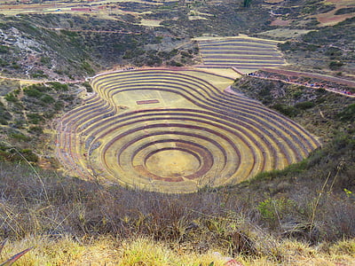 maastik, põllumajandus, terrassid, Peruu