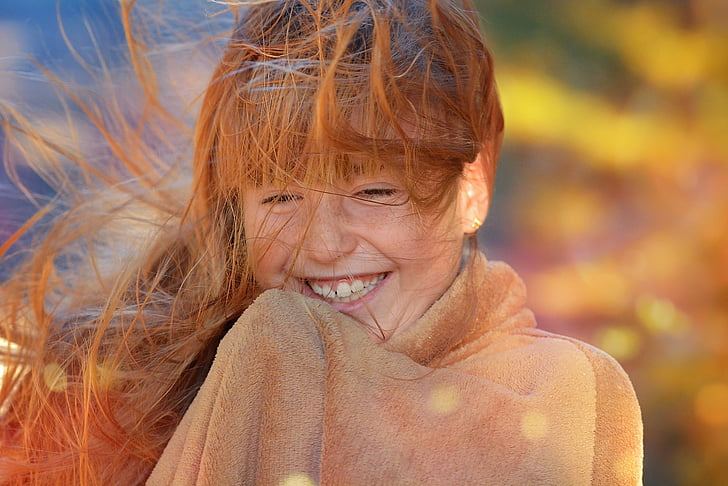 person, human, female, girl, face, hair, wind