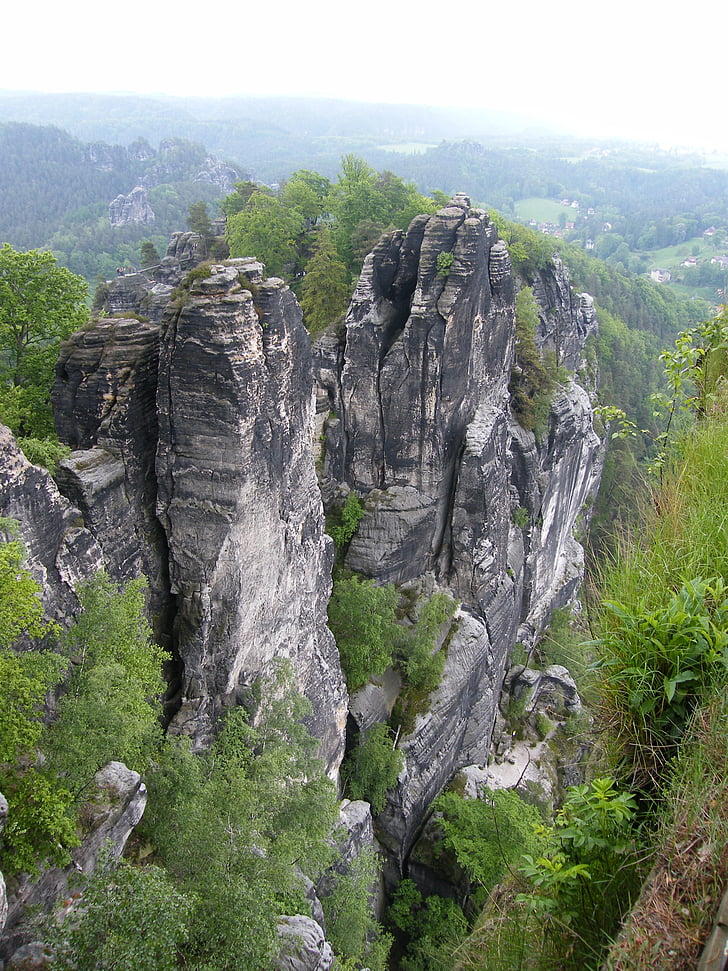 Góry Połabskie, Schrammsteine, Elbe, Piaskowiec mountain, Saxon Szwajcaria, Rock, programu Outlook