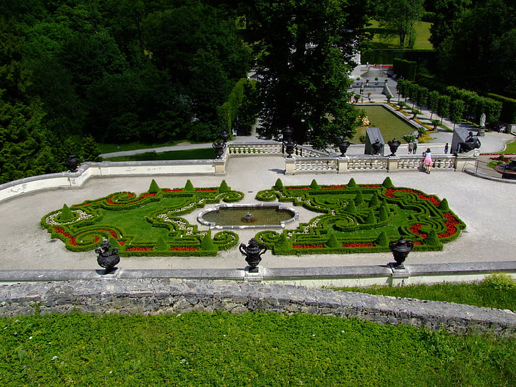 Castle, Linderhof Palacelta, Puutarha, arkkitehtuuri, Fairy castle, puutarhatalouden, Allgäu