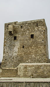 Cypern, Pyla, tornet, medeltida, arkitektur, slott, historiska