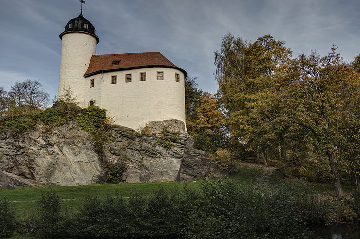 castle, chemnitz, autumn