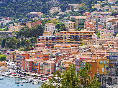 coastal village, mediterranean, picturesque, port, motor boats, marina, cafe