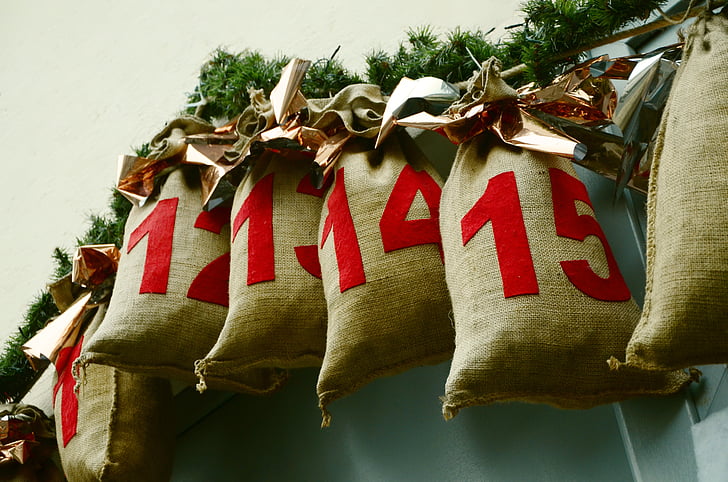 Advent calendar, saeckcken, apariţia, Crăciun, weihnachsdekoration, cadouri, felicitare