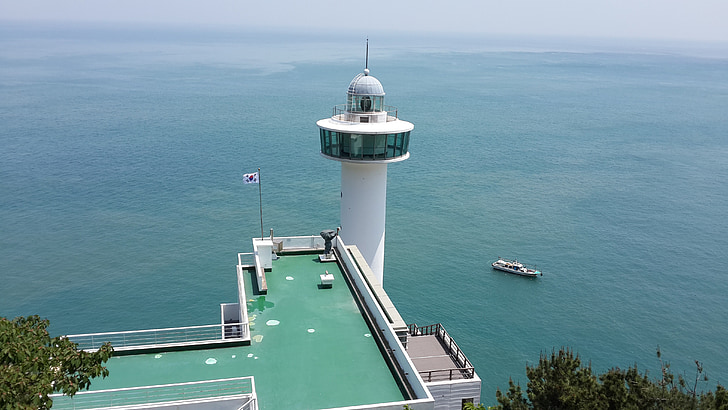 lighthouse, sea, busan