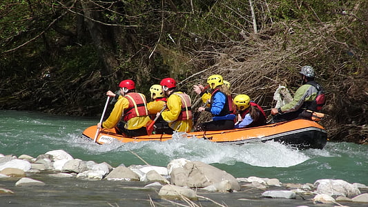 rafting, whitewater, river, rapids, rubber boat, adventurous, cruise