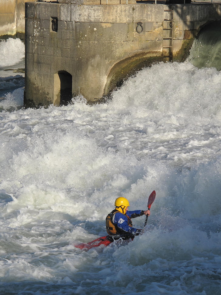 kayaking, kayaker, sport, kayak, recreation, water sports, water
