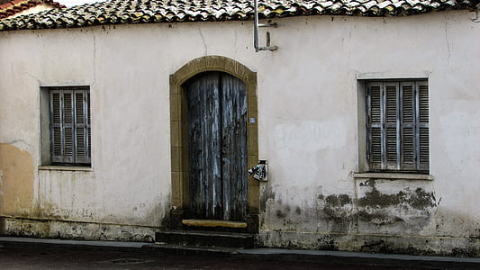 Stara kuća, arhitektura, ulica, selo, tradicionalni, Psimolofou, Cipar