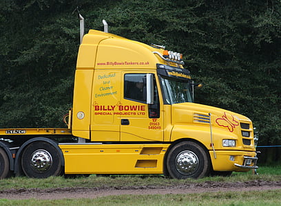 lorry, truck, cab, haulage, transportation, yellow, road