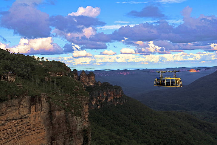 australia, skyway, three sisters, mountains, nature, landscape, scenics