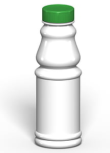 Kemasan, plastik, putih, hijau, botol