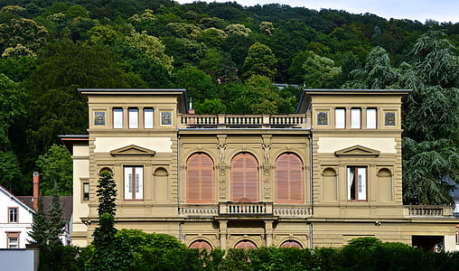 art nouveau, Gründerzeit, Villa, hem, prydnadsföremål, fasad, Courtyard