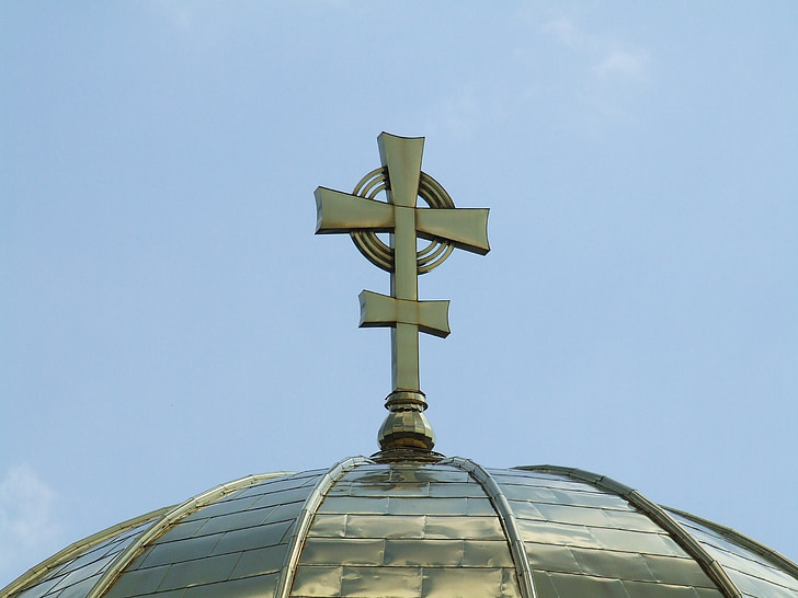 ortodoxní, kostel, kříž