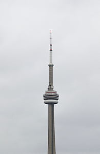 Kule, Toronto, gri, gökyüzü, karanlık, mimari, Kanada
