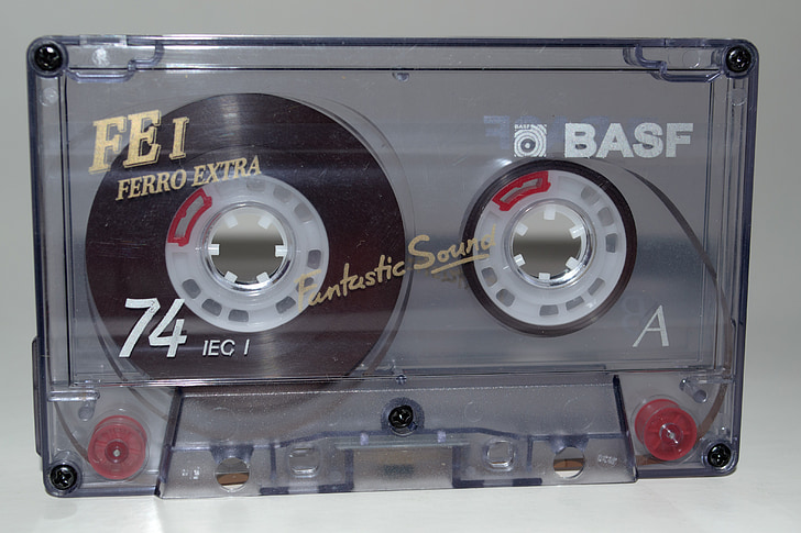 Muzyka, kasety, Compact cassette, Folia magnetyczna, dźwięk, rekord