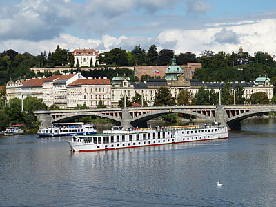 Praha, Česká republika, Moldavsko, rieka, Most, loď, Cruise